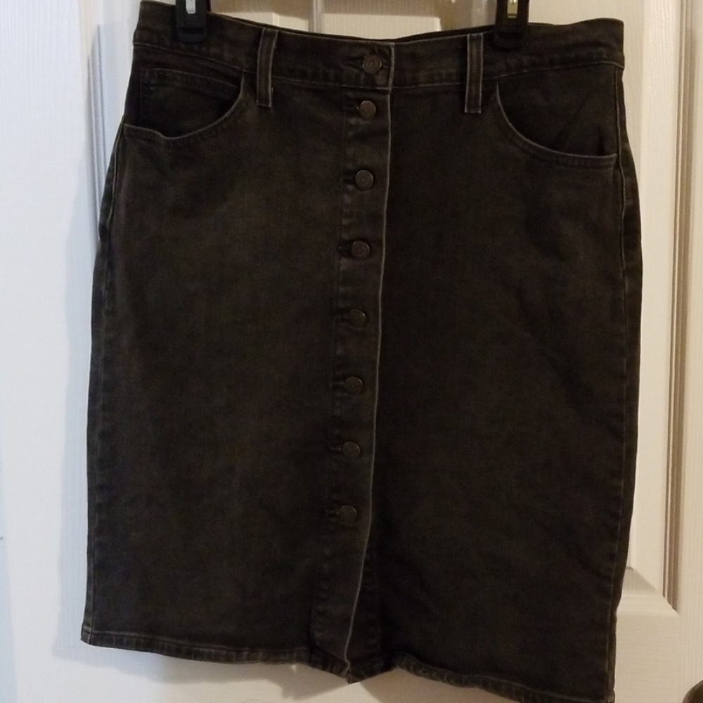 Grey jean skirt